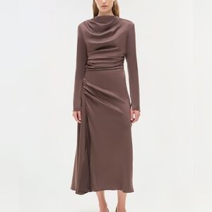 SIMKHAI Odessa Satin Midi Dress
